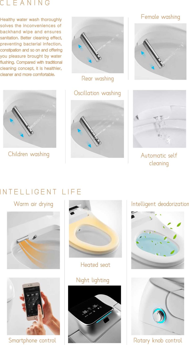 Best-Seller Sanitary Ware Electric Wc Ceramic Intelligent Smart Toilet