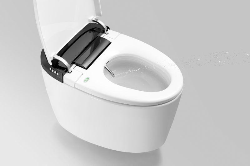 Family Smart Bathroom Wc Elongated S-Trap Electronic Intelligent Toilet