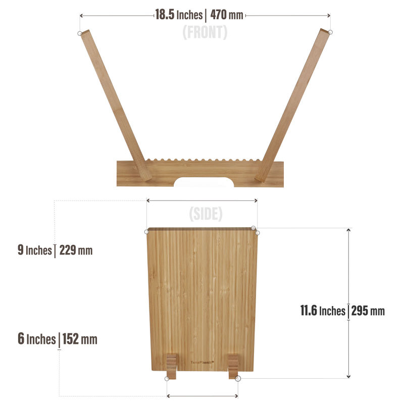 Natural Bamboo Record Holder for 45 / 7&rdquor; and 33 / 12&rdquor; Bd-3005