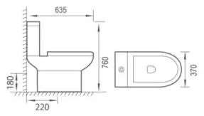 Sairi Ceramic Sanitary Toilet Chinese Factory Washdown Close-Coupled Wc Toilet