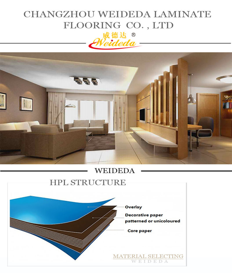 Wood Grain Compact Laminate HPL for Table Top Toilet Partition