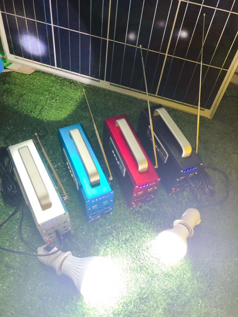 Portable Outdoor Camping Light Solar Lighting System Kits 10W Solar Panel Module System