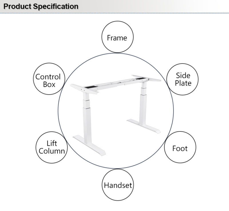 Height Tech Table Standing Electric Adjustable Height Desk