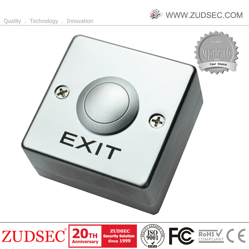 Zinc Panel Single Door Exit Button with Back Box