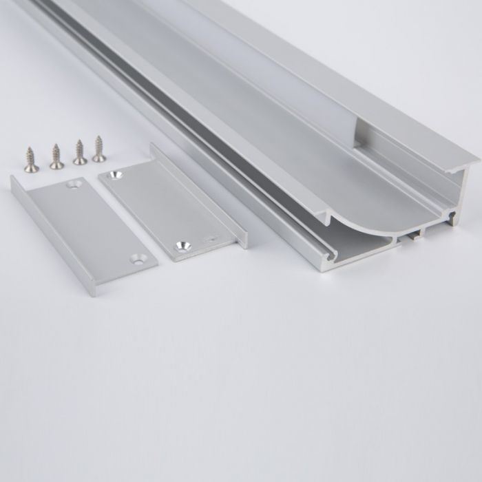 Anodized Aluminum LED Housing with Diffuser for Corner Mount Light