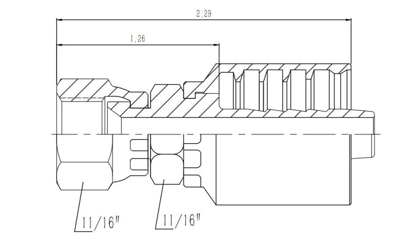 Hydraulic Hose Fitting/Pipe Fitting for High Pressure Hose