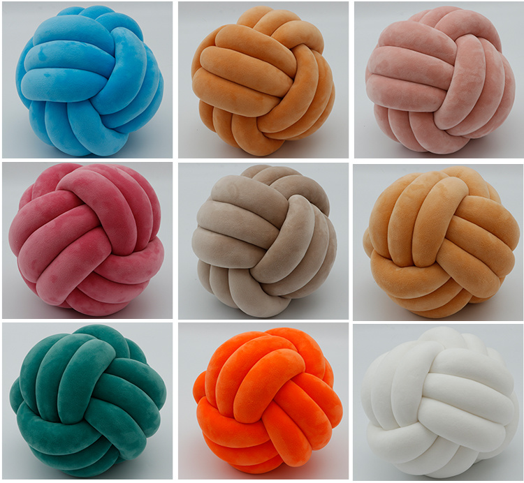 Creative Knot Ball Cushion Sofa Lumbar Pillow Chair Back Cushion Throw Pillow Decoration