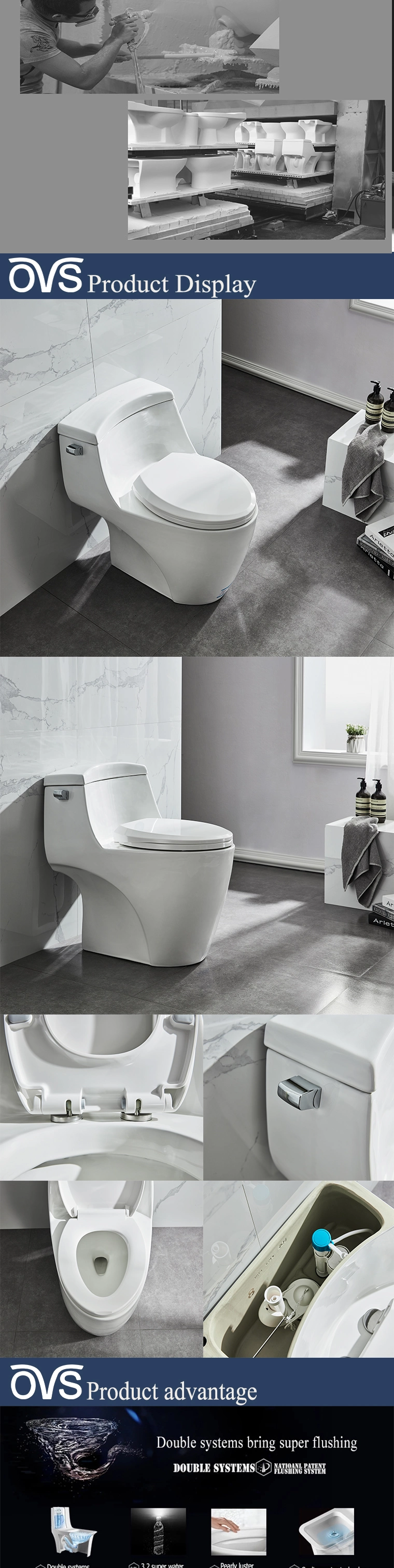 Modern Design Sanitary Ware Set One Piece Toilet Bathroom Floor Mounted Chinese Ceramic Wc Toilet