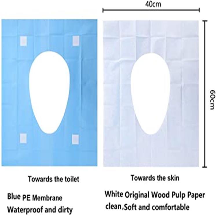 Travel Adhesive Toilet Seat Cover Waterproof Disposable Toilet Seat Cover