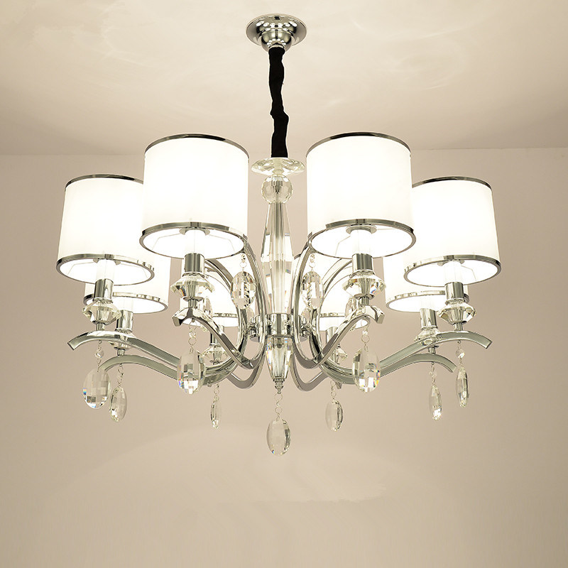 Brushed Nickel Sphere Chandelier with Lamshade (WH-MI-41)