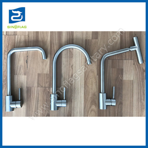 Nickel Brushed 304 Stainless Steel Square Kitchen Faucet