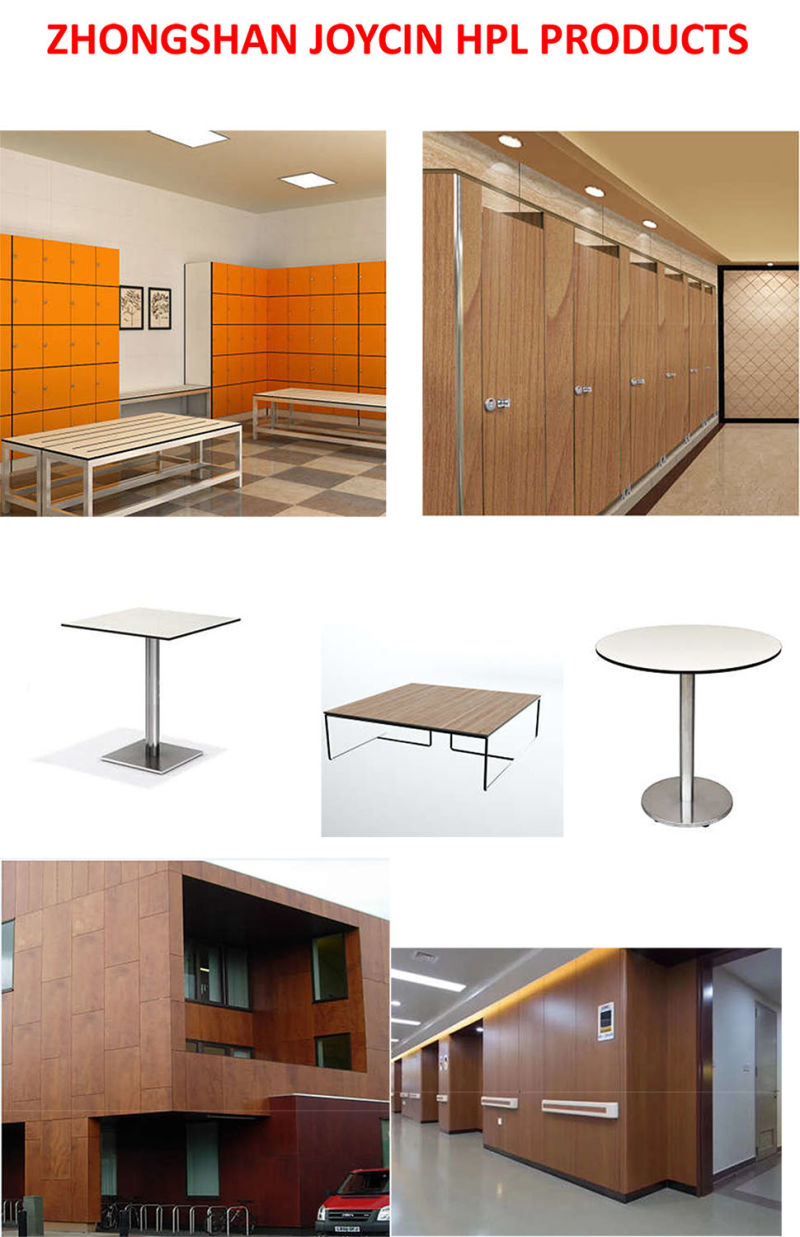 Waterproof and Durable Washroom Solid Phenolic HPL Toilet Cubicle with 304 Ss Accessories