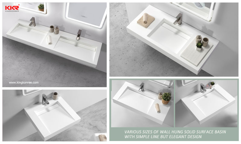 Artificial Stone Resin Wall Mounted Favorable Bathroom Sink