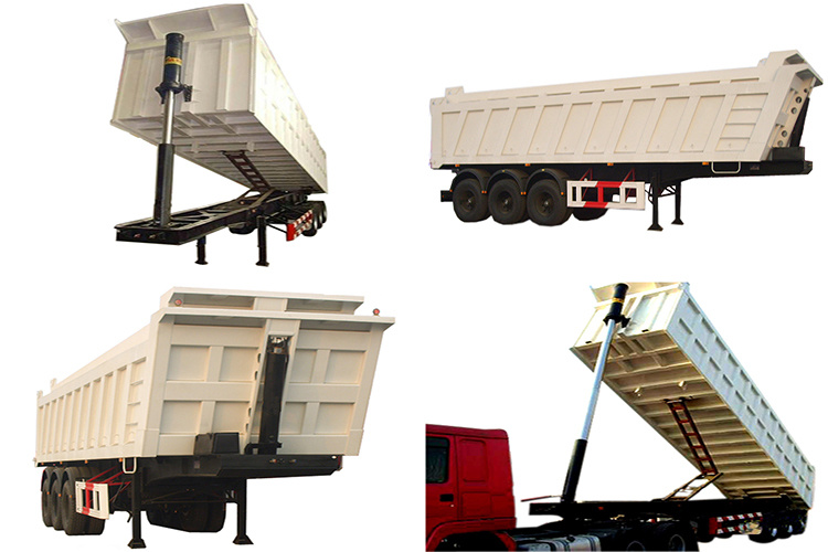 Durable Sand Rocks Hydraulic Rear Tipper Dump Semi Trailer From China