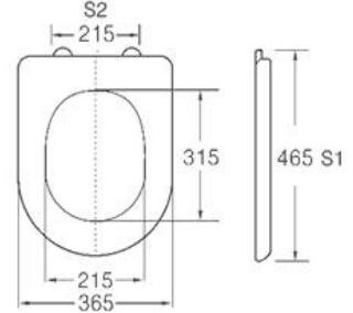 Elongated V Shape PP Toilet Seat