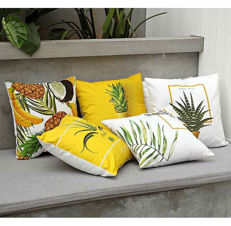 Fashionable Printing Summer Throw Cushion on Sofa