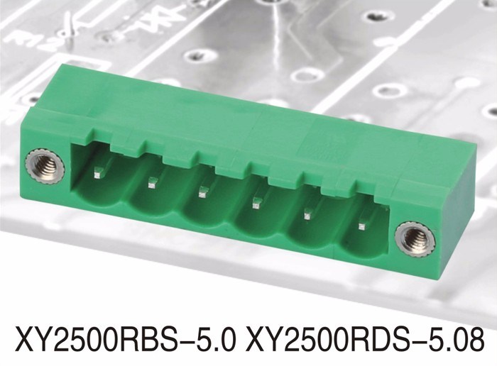 Pluggable Terminal Block Connectors Right Angle with Mounting Holes