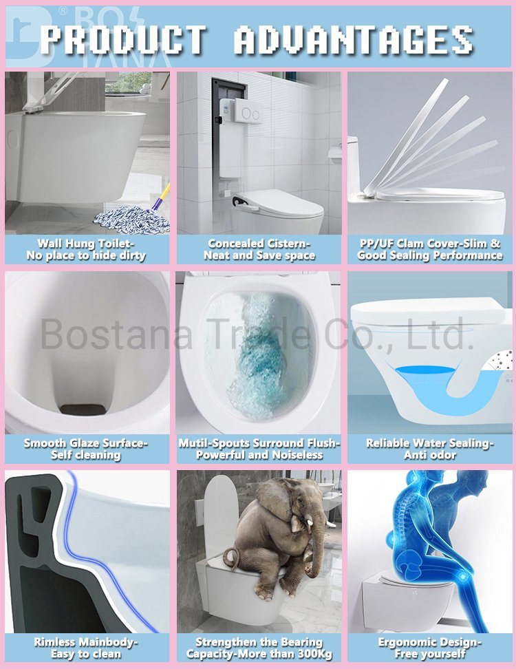 High Quality 3/4.5L Wc Dual-Flush Floor Mounted Toilets Open Back Rimless Two-Piece Water Closet Toilet