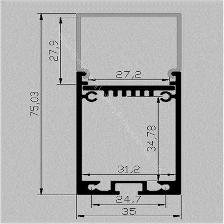 Hanging Suspended Aluminum Profile for LED Pendant Linear Light