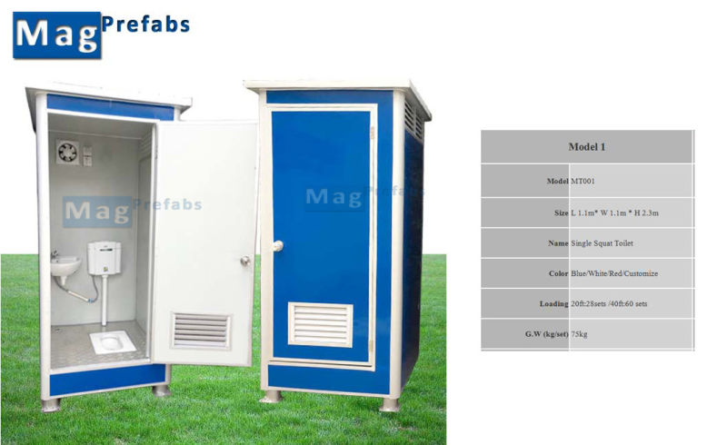 Big Size Customize Easy Installation Prefab Bathroom Mobile Shower Portable Toilet