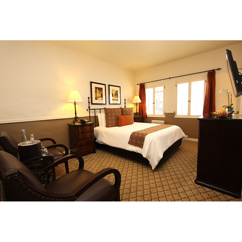 High End Superior Hotel Bedroom Bed with Bedside Cabinet