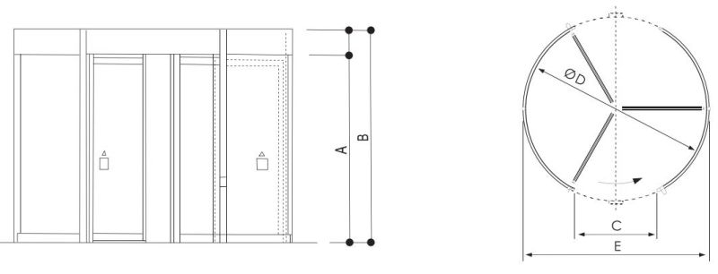 Commercial Building Entrance Automatic Revolving Door Bronze Copper Color