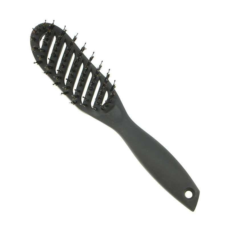 Professional Anti-Static Curved Vented Styling Hair Brush, Fast Drying Hair Detangling Boar Bristle Brush