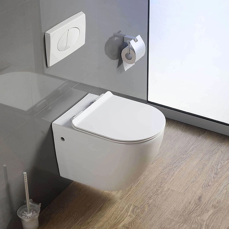 Rimless Toilet Bowl Ceramic Wc Wall Mounted