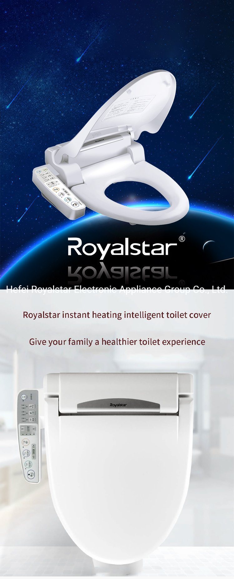 2021 Bathroom Electric Self-Cleaning Smart Toilet Seat Cover