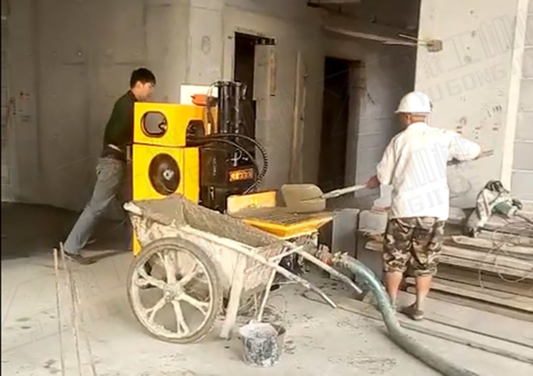 2018 New Hydraulic Press Portable Mortar Cement Small Concrete Pump