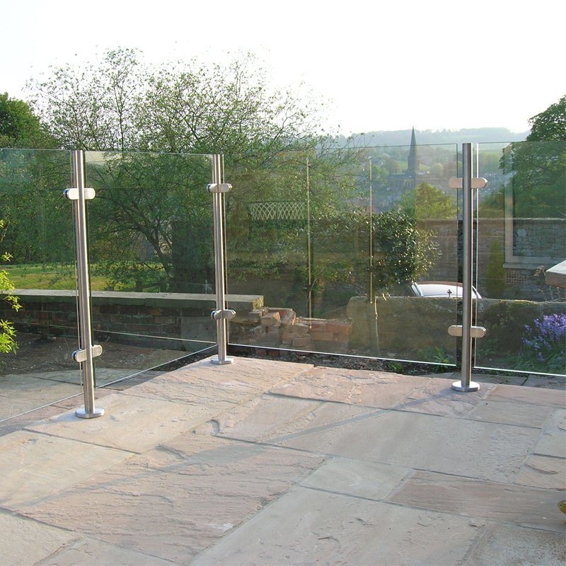 Frameless Balcony Side Wall Mounted Spigot Glass Railing