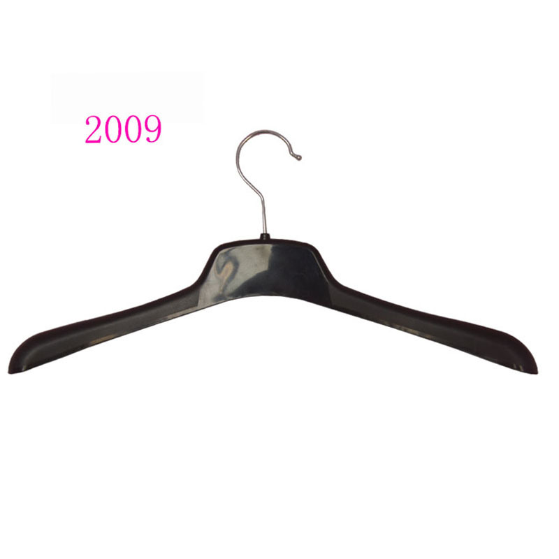 17" Heavy Duty Sweater Display Black Plastic Hangers with Logo