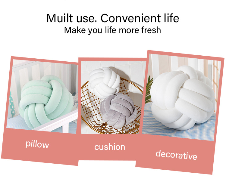 Creative Knot Ball Cushion Sofa Lumbar Pillow Chair Back Cushion Throw Pillow Decoration