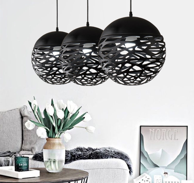 Commercial Black Round Metal Ball Shape Home Lighting Fixture Pendant Lamp