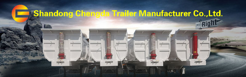 High Quality 4 Axle Rear Hydraulic Dump Trailer Tipper Trailer Truck