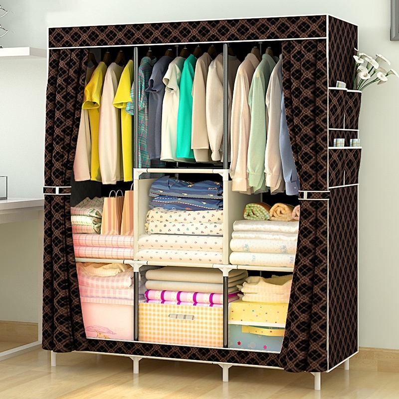 Simple Modern Assembly Wardrobe Fabric Storage Cabinet Wardrobe