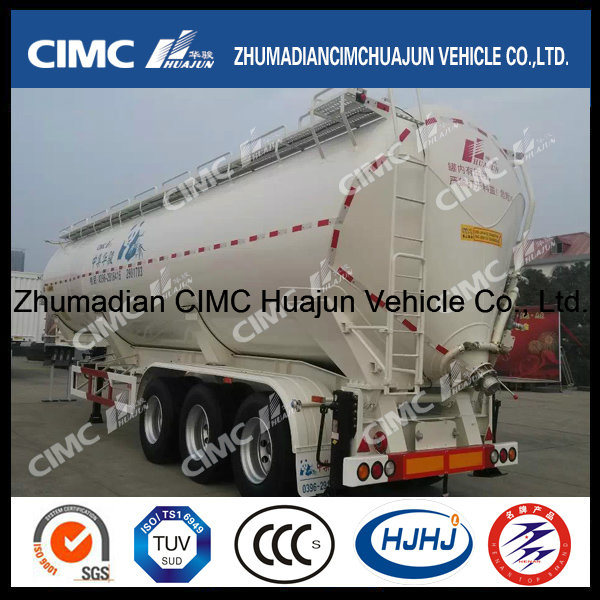 Cimc Huajun Front-Lifting Bulk Grain Powder Tanker with Rear Discharge