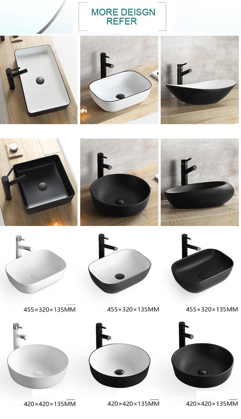 Home Bathroom Toilet Semi-Mount Ceramic Sink Wash Basin Tbc-7501