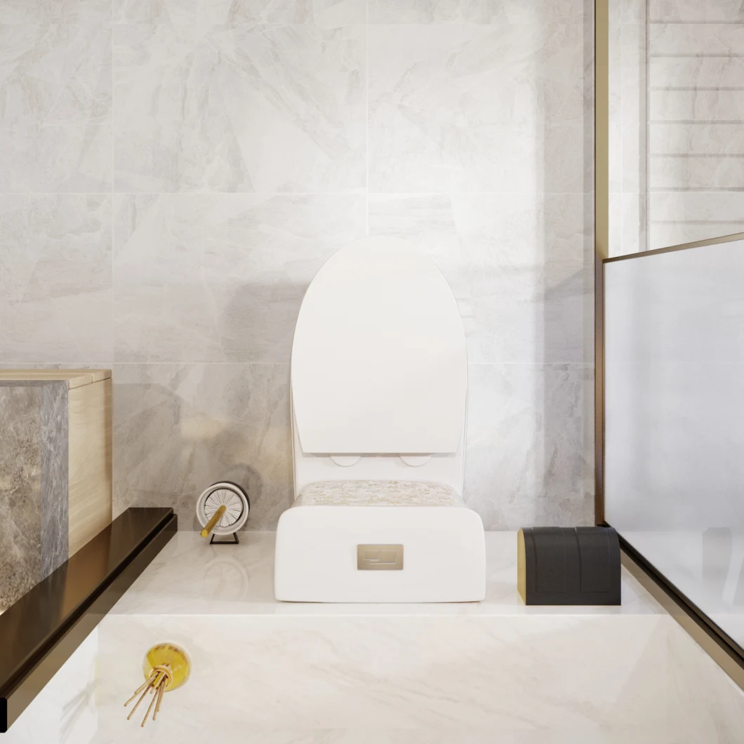 Commode Price S-Trap White Gold Bathroom Seat Luxury Types Wc Toilet