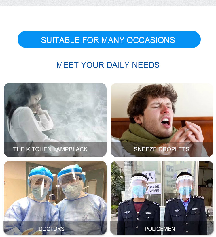 Disposable Safety Anti-Fog/Splash Protection Face Shield