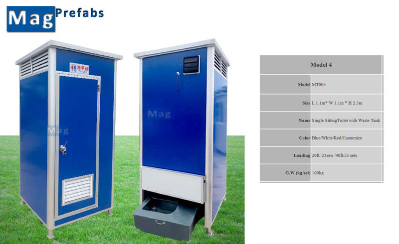 Big Size Customize Easy Installation Prefab Bathroom Mobile Shower Portable Toilet