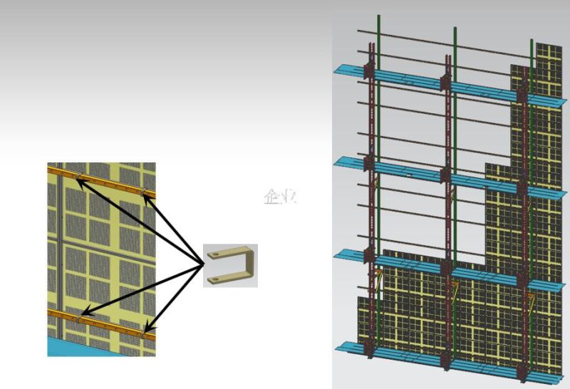 Outside Wall Attachment Wind Proof Screen for Consruction