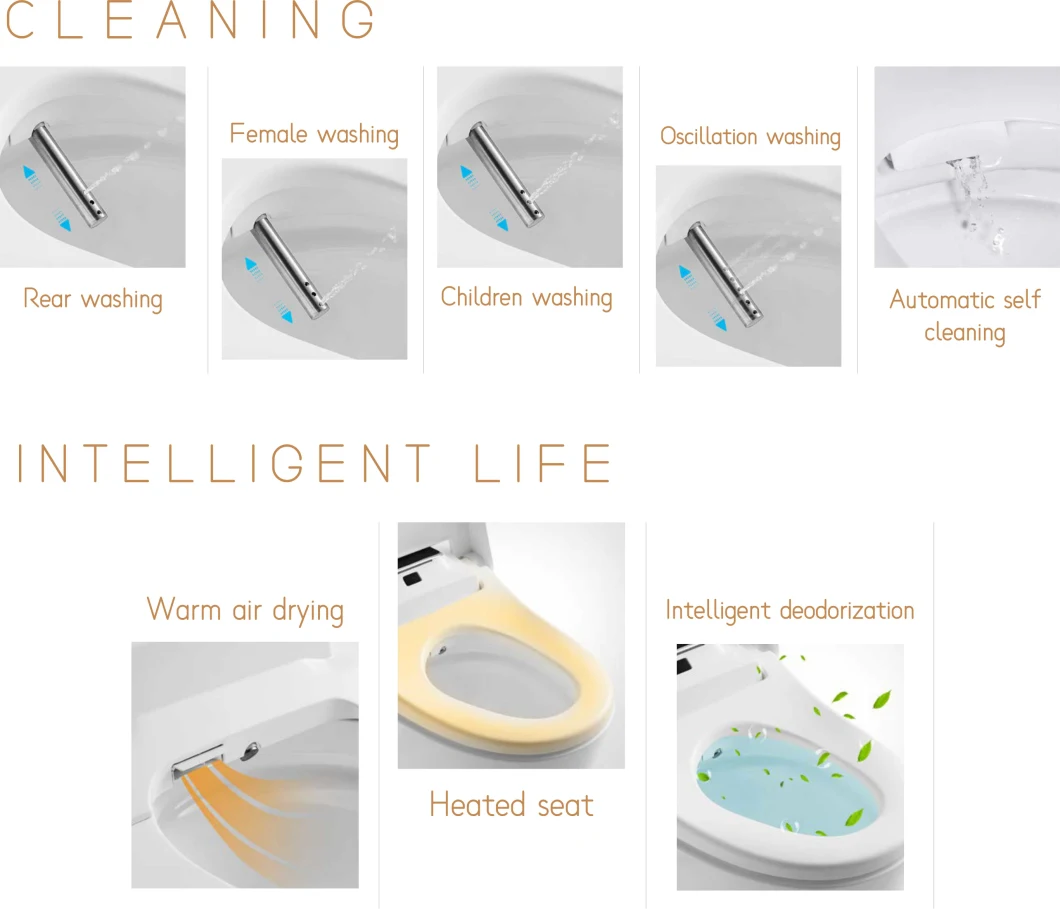 Modern Sanitary Ware Intelligent Bidet Smart Toilet Seat Cover