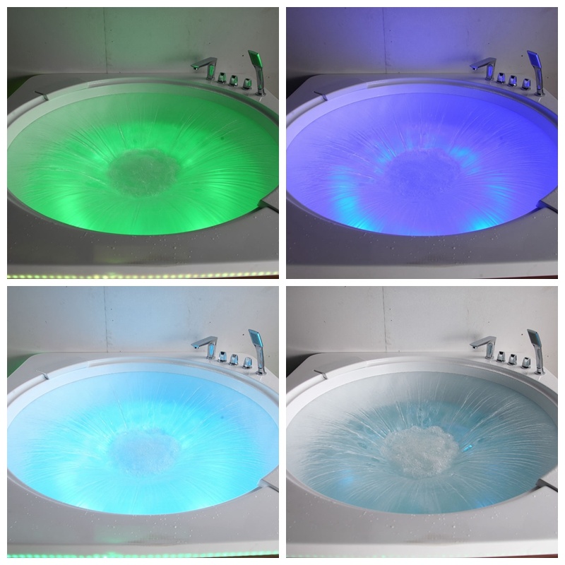 Luxury Design with Colorful Light Two Person Freestanding Bathtub