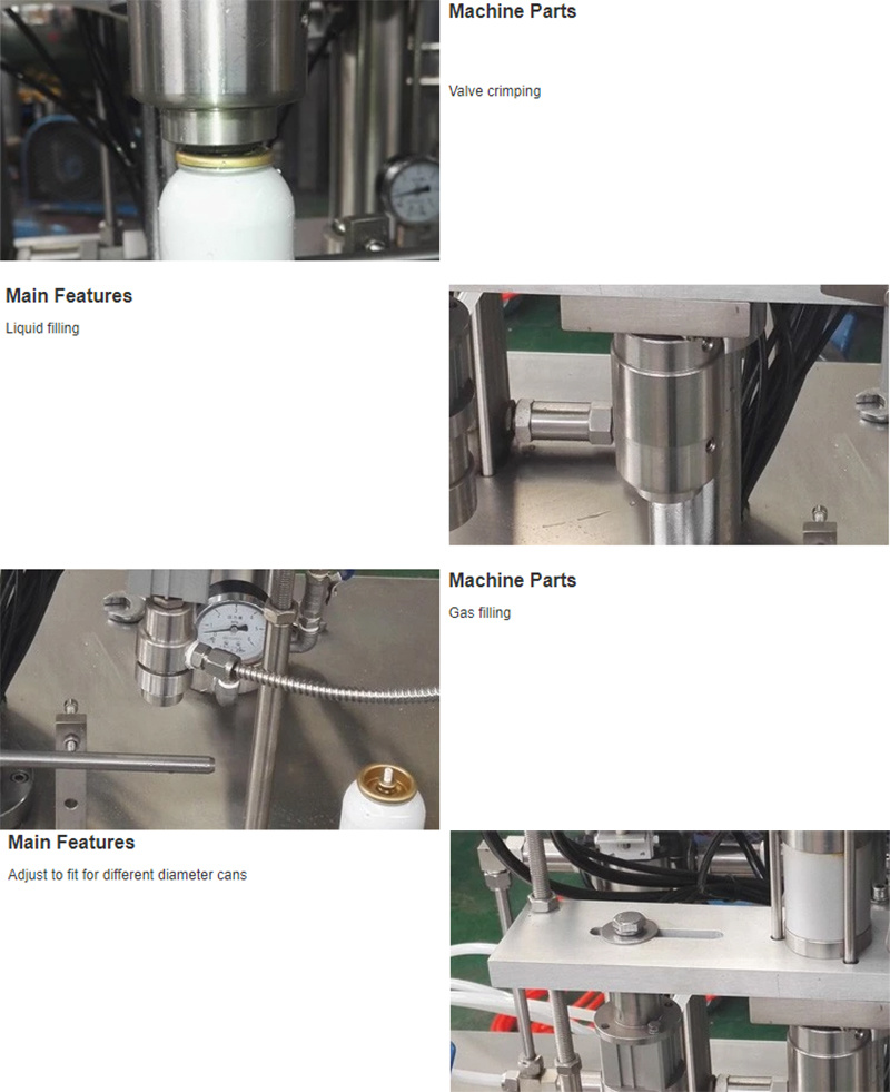 Semi Automatic Small Aerosol Can Pepper Spray Filling Machine