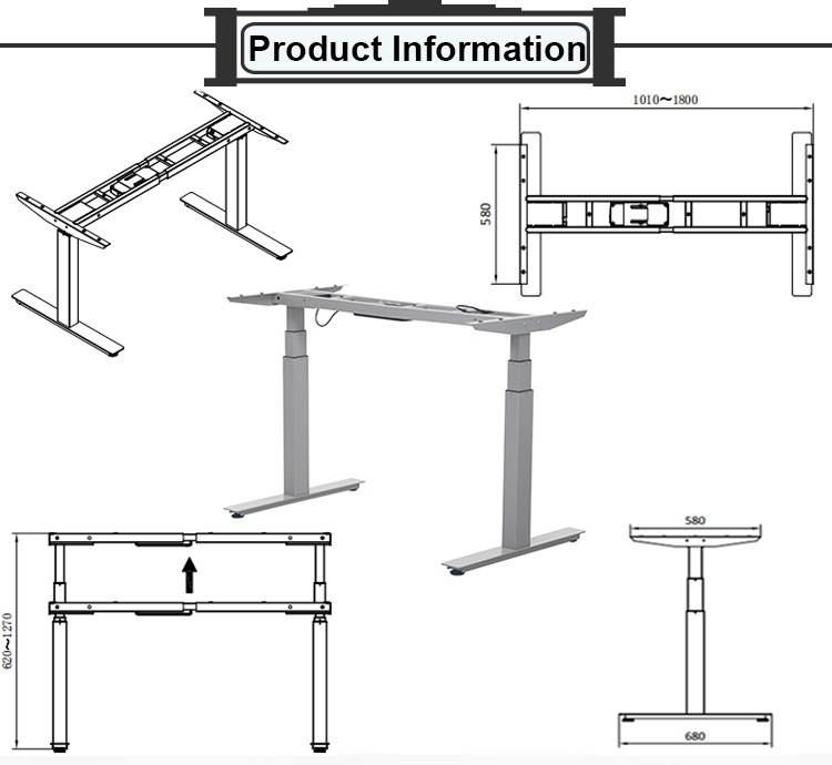 Intelligent Furniture Electric Height Adjustable Office Standing Desk