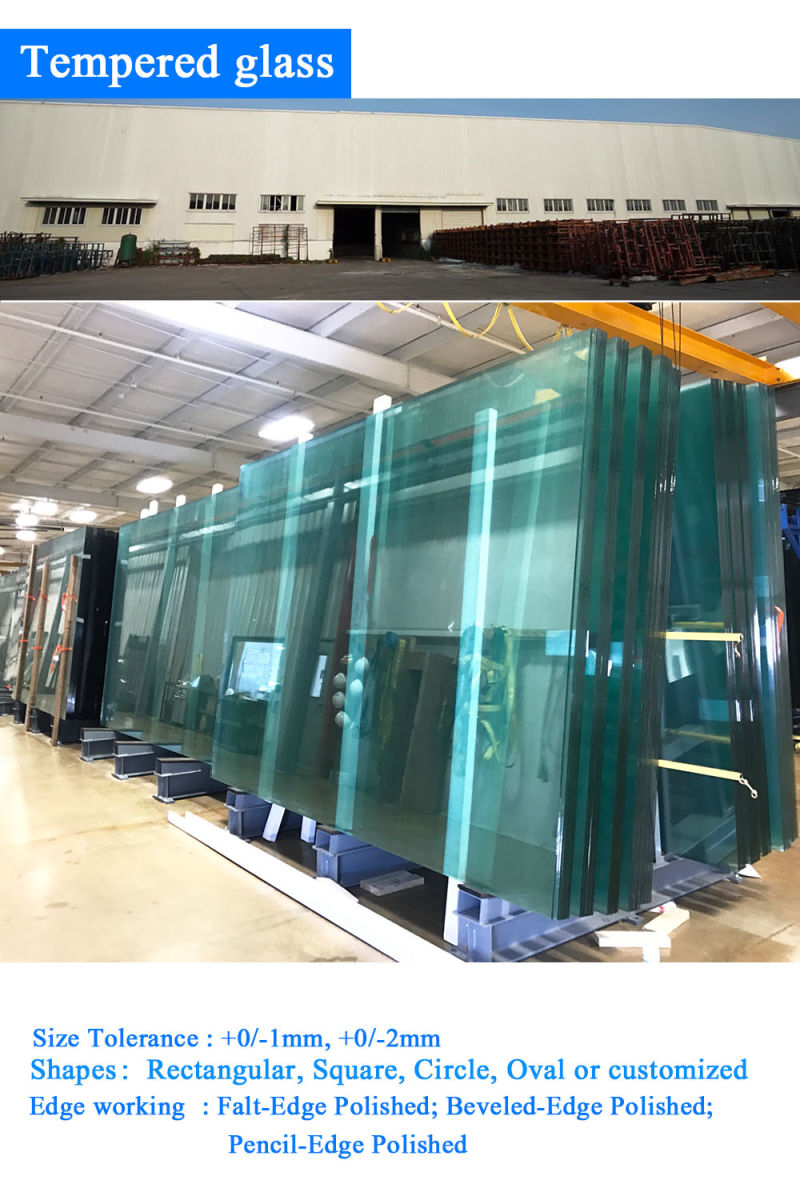 2-19mm Ce & SGS Flat Bent Curved Building Glass Construction Glass