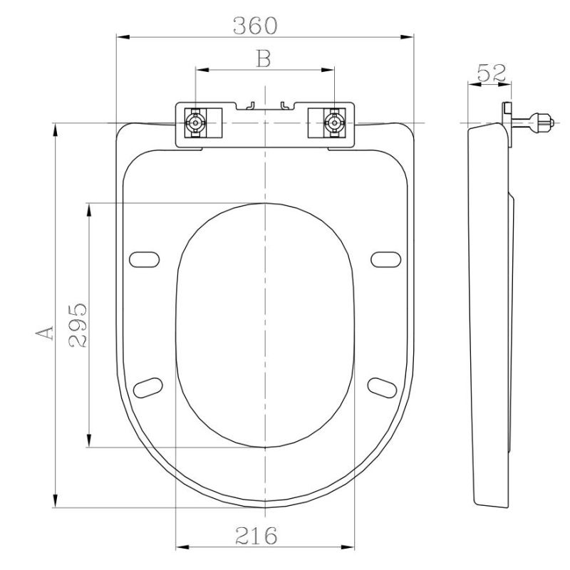 PP Toilet Lid with Factory Production Toilet Seat