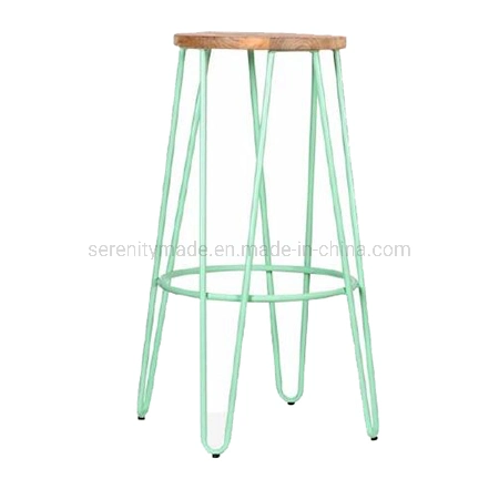 Popular Furniture Cafe Bar Garden Chair Stool Wooden Metal Stool