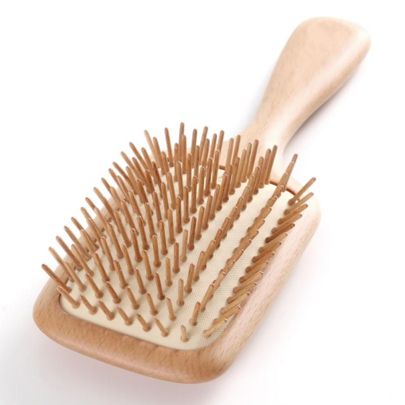 100% Natural Bamboo Hair Brush Eco-Friendly Natural Wooden Bamboo Paddle Hairbrush